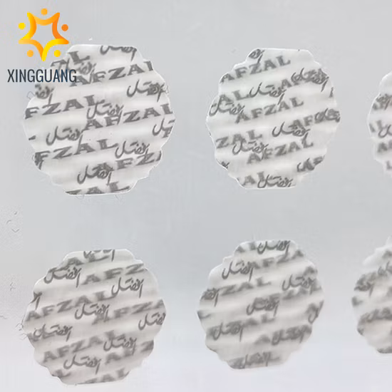 Custom Adhesive 3D Nano Micro Optic Label Sticker Transparent Hologram Anti Fake Lenticular Sticker Sheet for Brand Packaging
