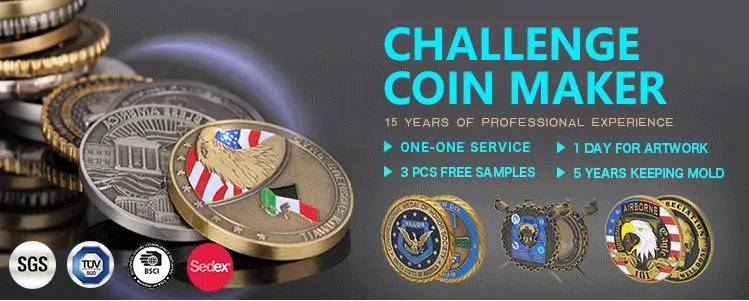 Manufacturers Custom Logo Metal Craft Collectible Us Lincoln 3D Logo Military Navy Chief Challenge Coin Blank Antique Souvenir Gold Coins Gift